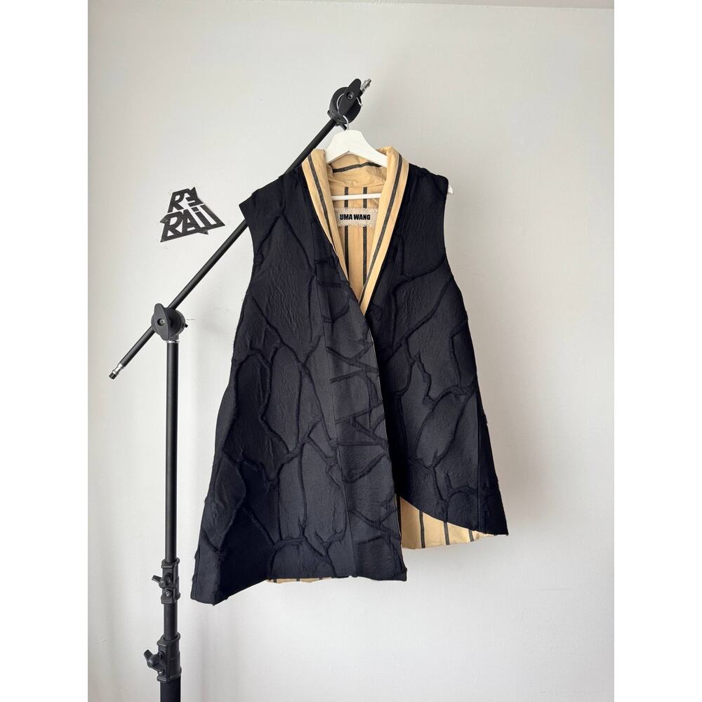 Uma Wang Textured Asymmetric Vest Black Italy